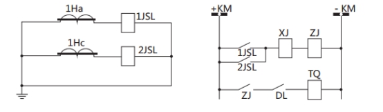 JSL-25繼電器構(gòu)成的二相式定時限保護的原理圖 JSL-25繼電器構(gòu)成的二相式定時限保護的原理圖