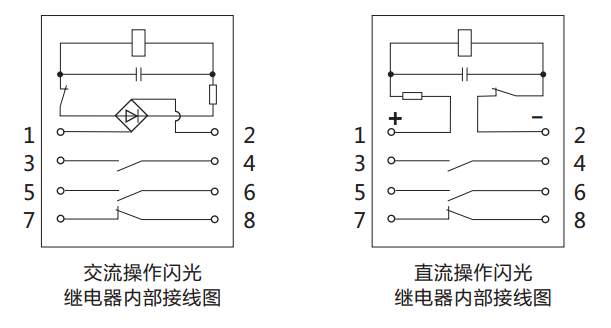 DX-3閃光信號繼電器內(nèi)部接線及外引接線圖 DX-3閃光信號繼電器內(nèi)部接線及外引接線圖