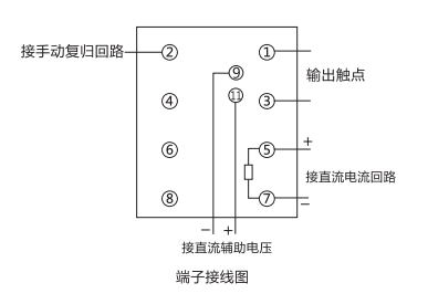 JC-7/11沖擊繼電器端子接線圖 JC-7/11沖擊繼電器端子接線圖