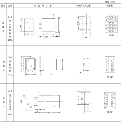 SS-61時間繼電器外形及開孔尺寸圖片 SS-61時間繼電器外形及開孔尺寸圖片
