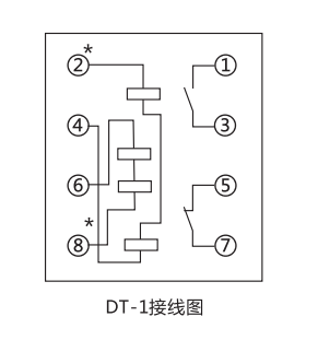 DT-1/90同步檢查繼電器內部接線及外部接線圖